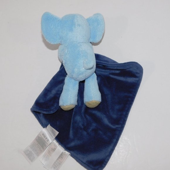 2013 Carters Blue Elephant Rattle Security Blanket Plush Baby Lovey nunu Soother - Picture 5 of 5